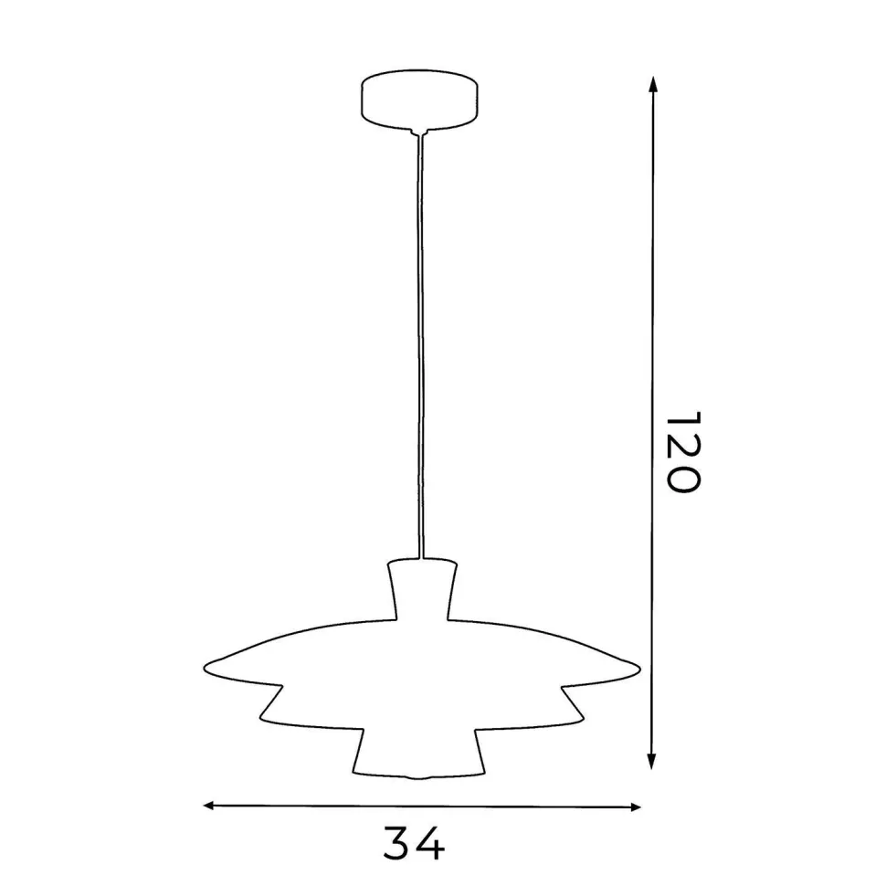 Dekorative Hängelampe Weiß Schwarz Ø34 cm E27 Modern