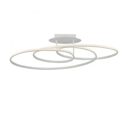 Dekorative LED Deckenleuchte Metall Weiß 3000 K Ringe