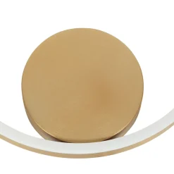 Dekorative LED Wandlampe Metall in Gold H:40 cm Ring