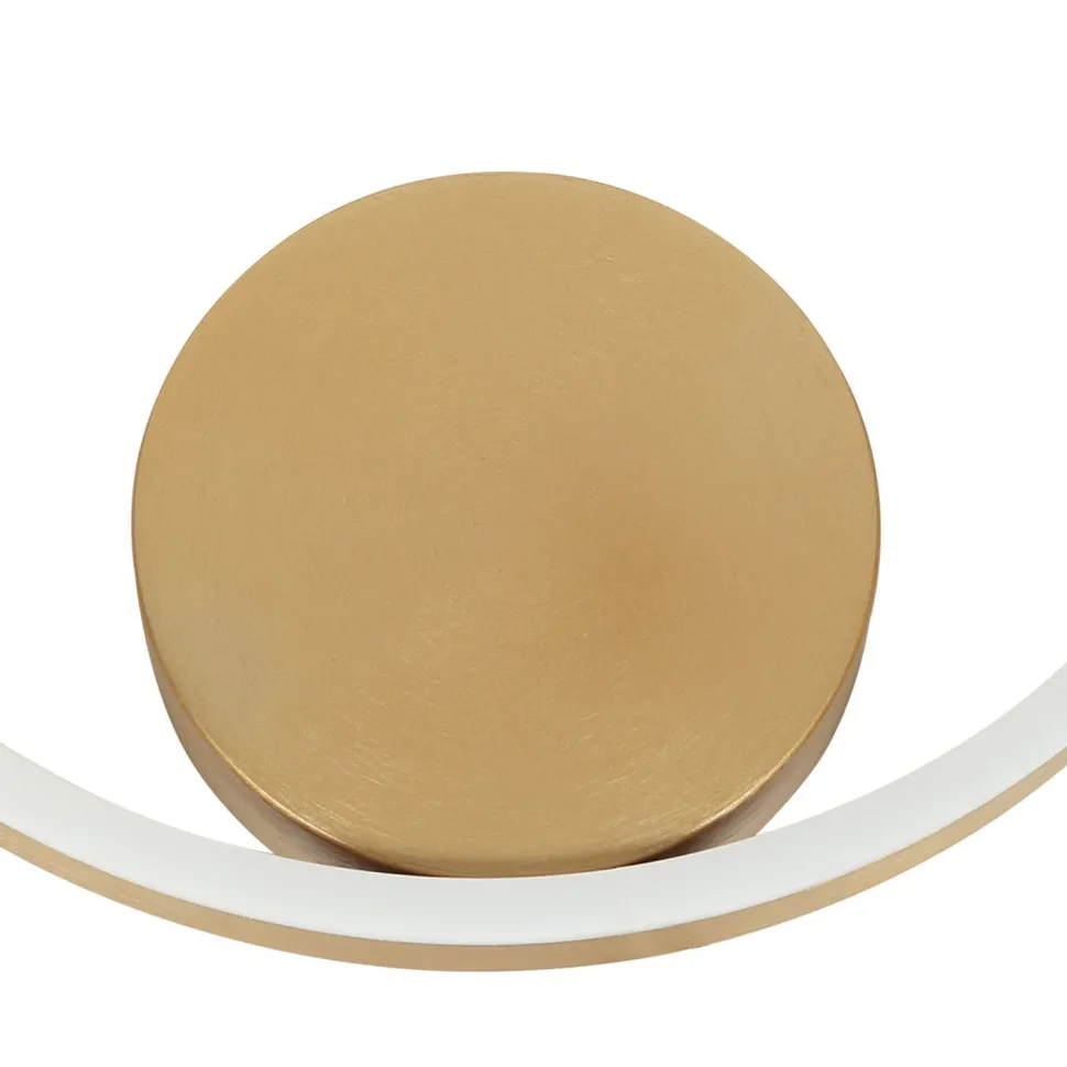 Dekorative LED Wandlampe Metall in Gold H:40 cm Ring