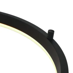 Dekorative LED Wandleuchte Metall Schwarz B:40 cm Ring