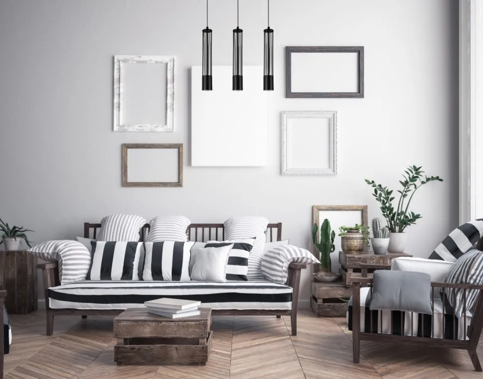 Dekorative Pendelleuchte Metall GU10 55 cm lang Schwarz