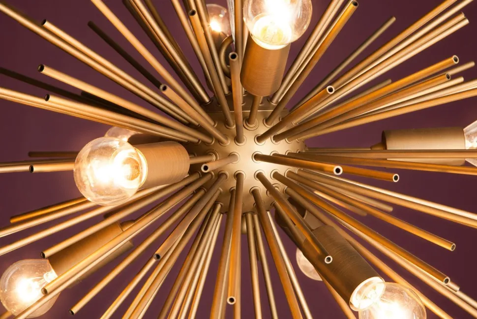 Dekorative Pendelleuchte in Gold kunstvoll ISADIA