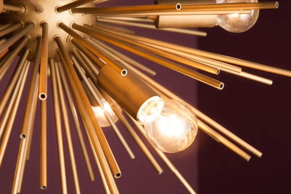 Dekorative Pendelleuchte in Gold kunstvoll ISADIA