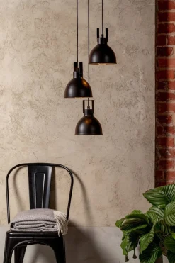 Dekorative Pendelleuchte Metall Weiß Gold E27 3-flammig