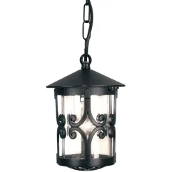 Dekorative Pendelleuchte ASHFORD Schwarz Rustikal