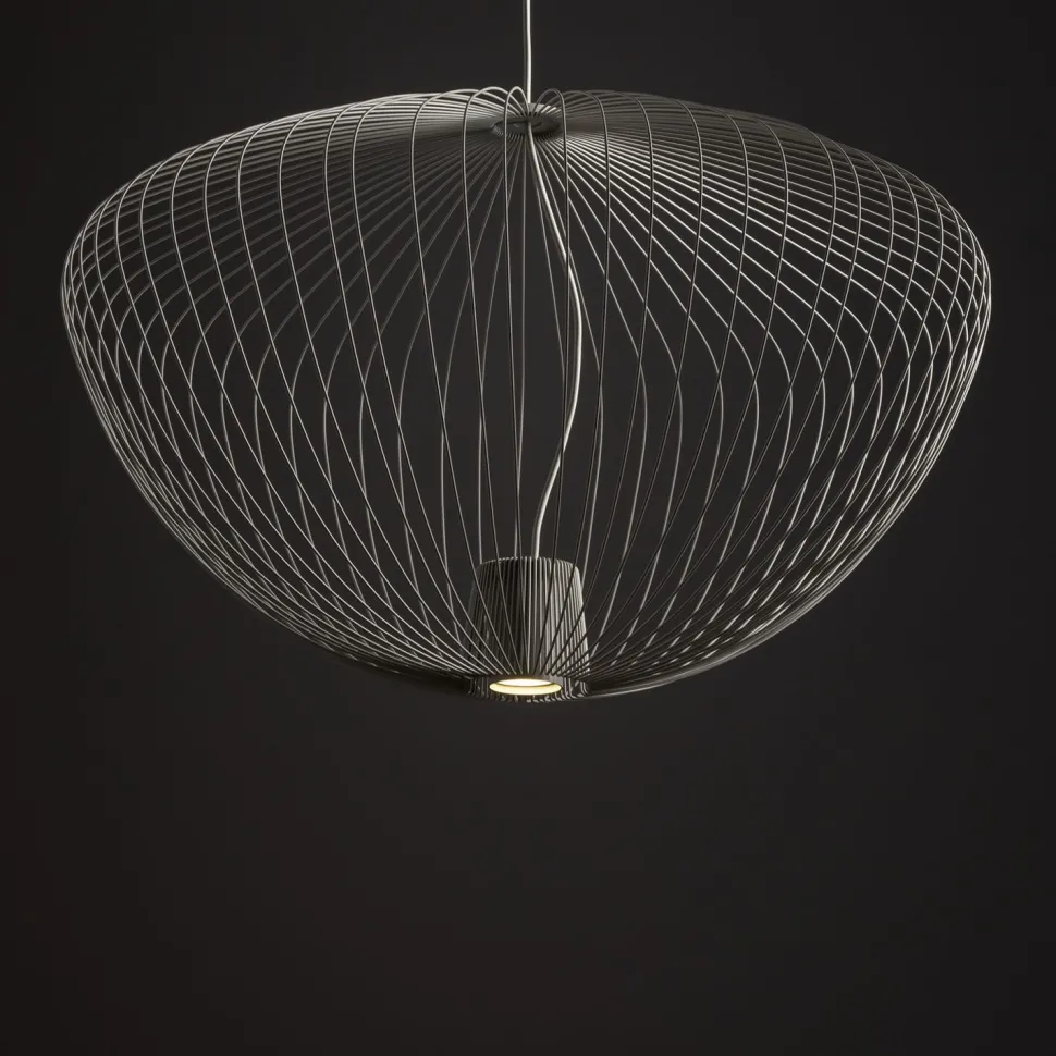 Dekorative Pendelleuchte Metall Seidengrau GU10 L:70 cm