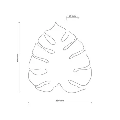 Dekorative Wandlampe Holz Blatt indirektes Licht H: 40 3x G9