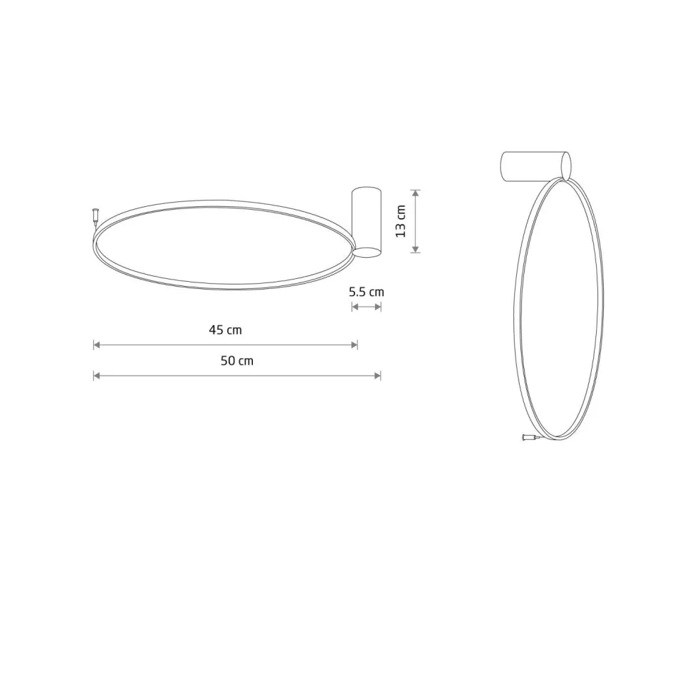 Dekorative Wandlampe LED Schwarz 4000 K 600 lm Ø 45 cm Modern