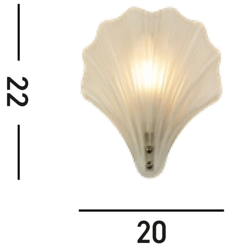 Dekorative Wandlampe Metall Glas T:11 cm IP44 in Silber