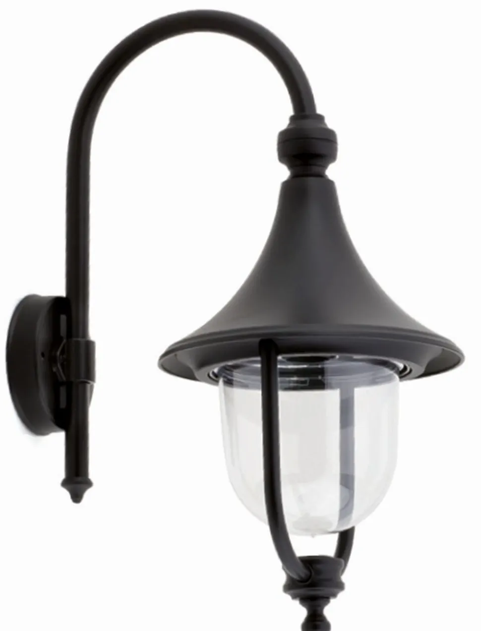 Dekorative Wandlaterne DIEDRE Schwarz Aluminium