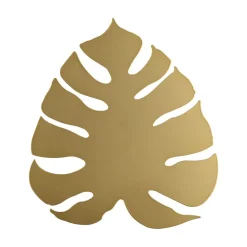 Dekorative Wandleuchte in Gold 39 cm hoch Blatt