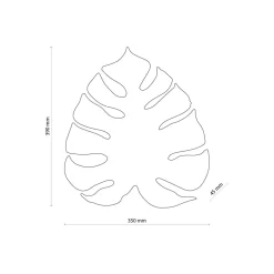 Dekorative Wandleuchte in Gold 39 cm hoch Blatt