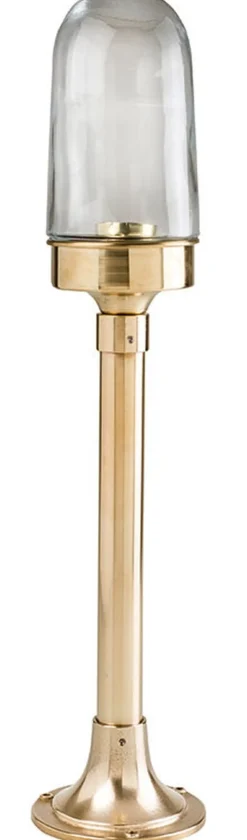 Dekorative Wegeleuchte Messing Glas H:65cm außen