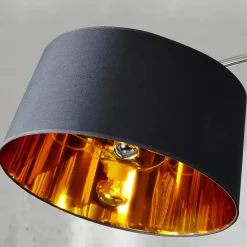 Design Bogenlampe BANGO 195 cm Schwarz Wohnzimmer