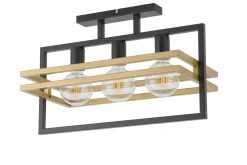 Design Deckenlampe 3-flammig E27 in Gold Schwarz