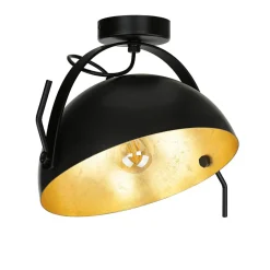 Design Deckenlampe Grau Metall Gold Ø30cm LARINO