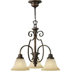 Design Hängelampe Creme Braun Alabaster Landhaus