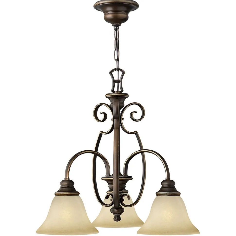 Design Hängelampe Creme Braun Alabaster Landhaus