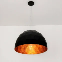 Design Hängelampe Schwarz Kupfer