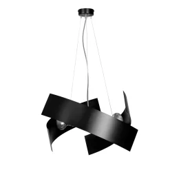 Design Hängeleuchte Schwarz Metall höhenverstellbar