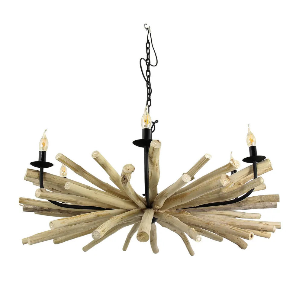 Design Kronleuchter Treibholz Metall Handarbeit BANGKOK