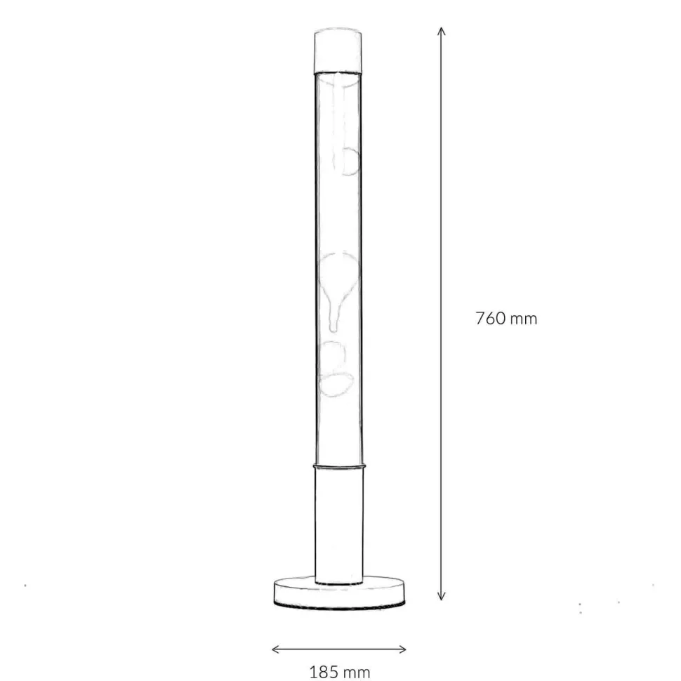 Design Lavalampe XXL Blau Hellblau rund 76cm ALAN