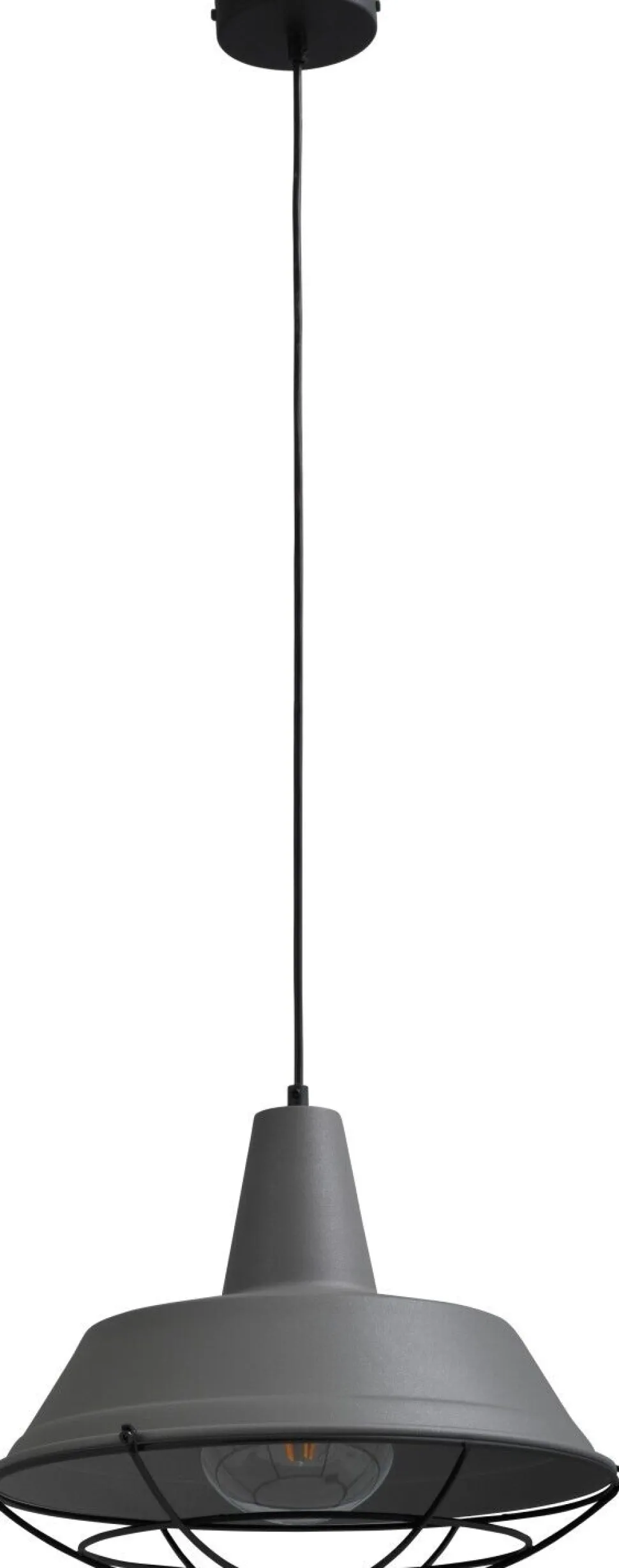 Design Pendelleuchte Grau Ø35cm Ziergitter Schwarz