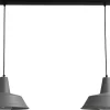 Design Pendelleuchte Grau Ø35cm Handarbeit 2-flmg