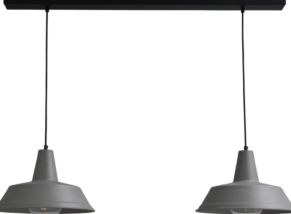 Design Pendelleuchte Grau Ø35cm Handarbeit 2-flmg