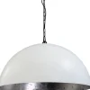 Design Pendelleuchte Weiß Silber groß Ø60cm LARINO