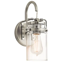 Design Wandleuchte Glas Metall Industrial Look