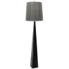 Designer Standleuchte Dunkelgrau Stoff 181cm Modern