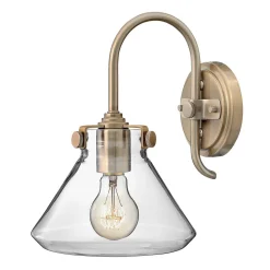 Designer Wandleuchte Industrie Look Glas Schirm