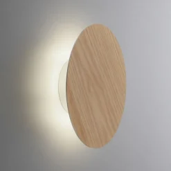 Dimmbare LED Akku Wandlampe Fernbedienung Eichenholz