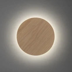 Dimmbare LED Akku Wandlampe Fernbedienung Eichenholz