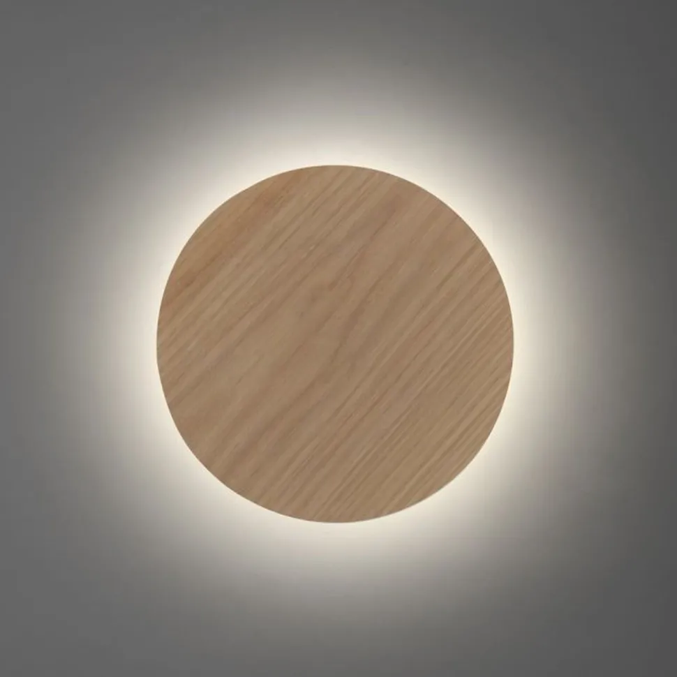 Dimmbare LED Akku Wandlampe Fernbedienung Eichenholz