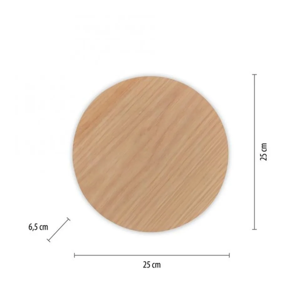 Dimmbare LED Akku Wandlampe Fernbedienung Eichenholz