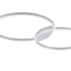 Dimmbare LED Deckenlampe Ringe in Aluminium L:96 cm