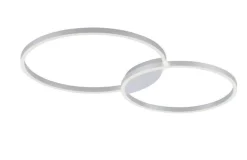 Dimmbare LED Deckenlampe Ringe in Aluminium L:96 cm