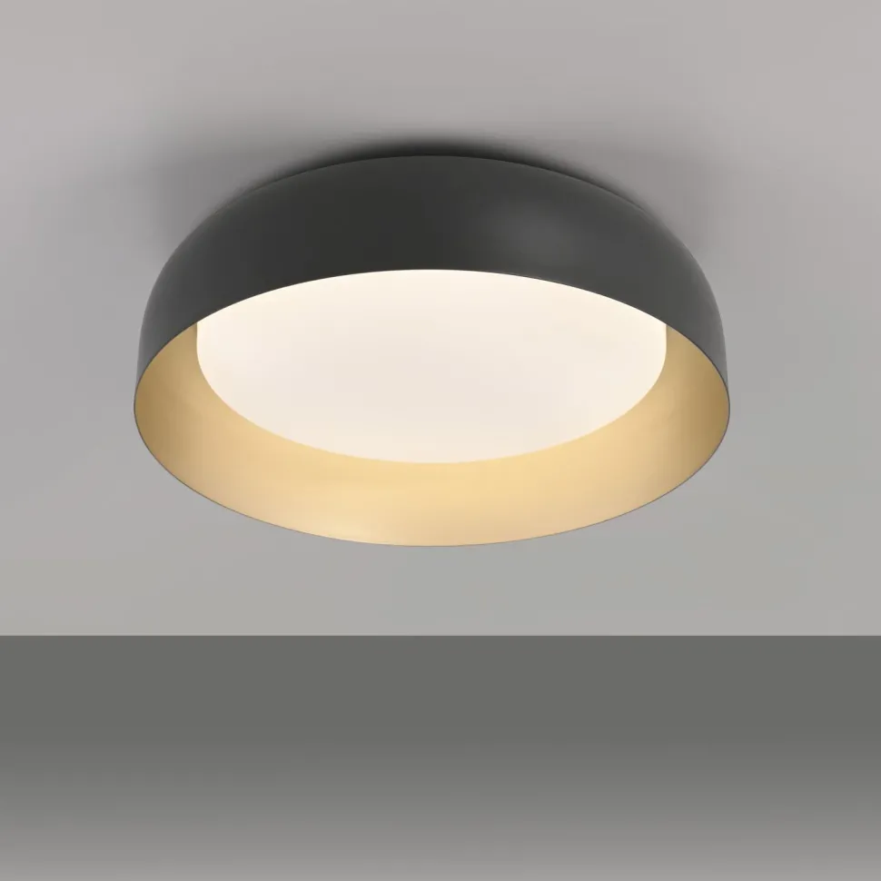 Dimmbare LED Deckenlampe Schwarz Gold Ø40 cm 2850 lm