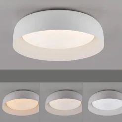 Dimmbare LED Deckenlampe Weiß Metall Ø40 cm 2700-5000 K