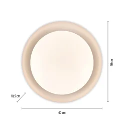 Dimmbare LED Deckenlampe Weiß Metall Ø40 cm 2700-5000 K