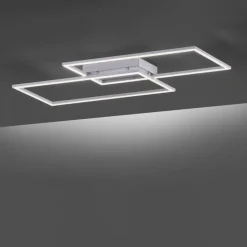 Dimmbare LED Deckenlampe L:83 cm Memory 30 W in Stahl