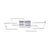 Dimmbare LED Deckenlampe Modern 80 cm 4424 lm in Stahl