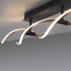 Dimmbare LED Deckenlampe Schwarz Messing 106 cm 3000 K