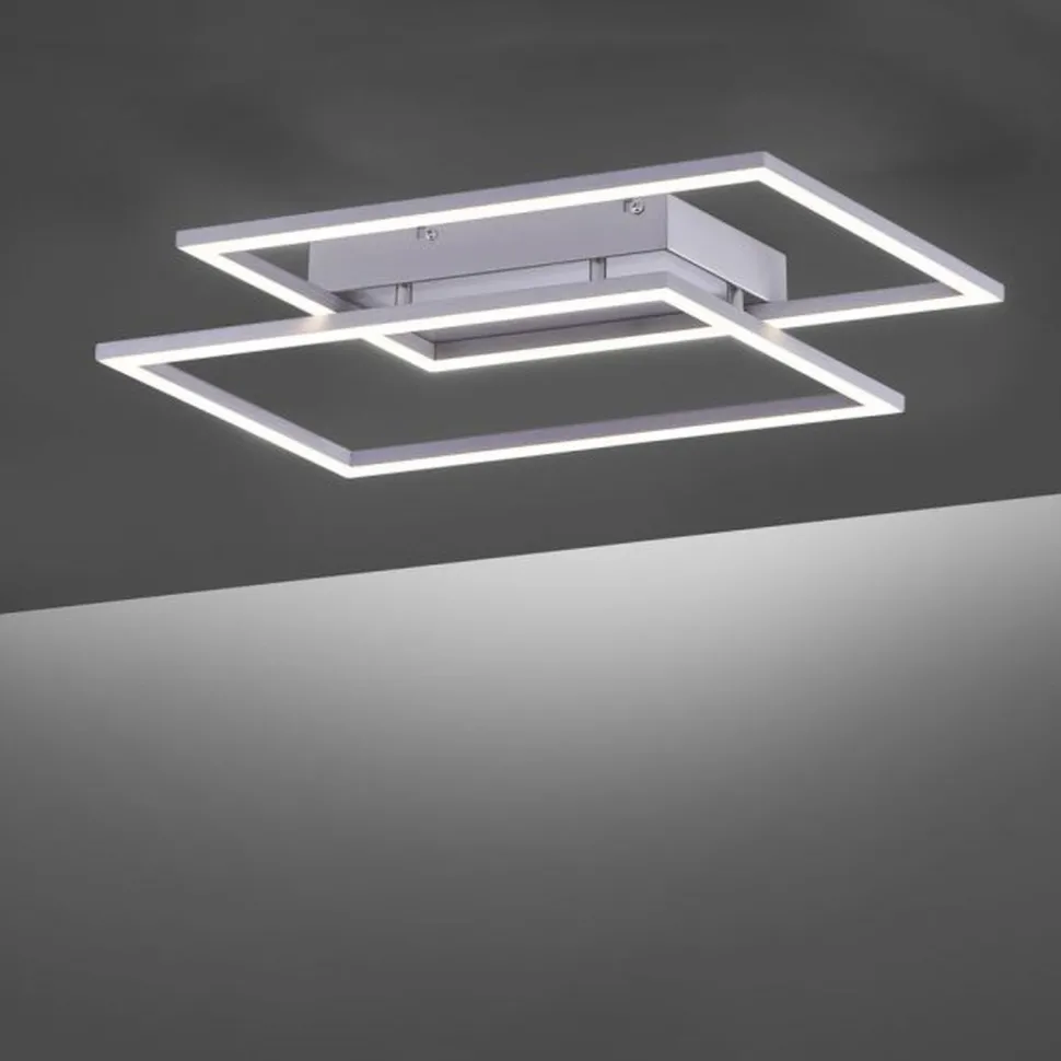 Dimmbare LED Deckenlampe L:53 cm Memory 24 W in Stahl