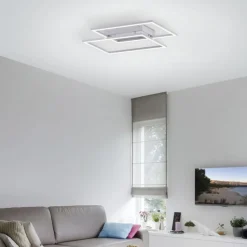 Dimmbare LED Deckenlampe L:53 cm Memory 24 W in Stahl