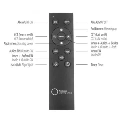 Dimmbare LED Deckenleuchte Fernbedienung 32 W 110 cm