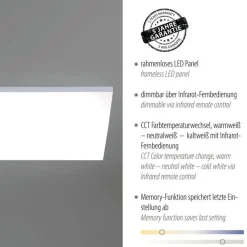 Dimmbare LED Deckenleuchte Fernbedienung B:62 cm Memory